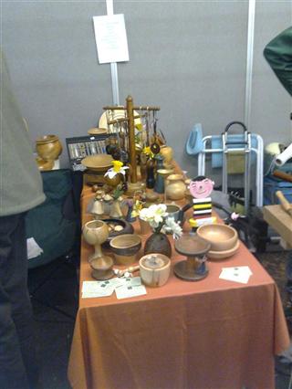 The charity sale table